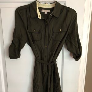 Military Style Shirt Dress